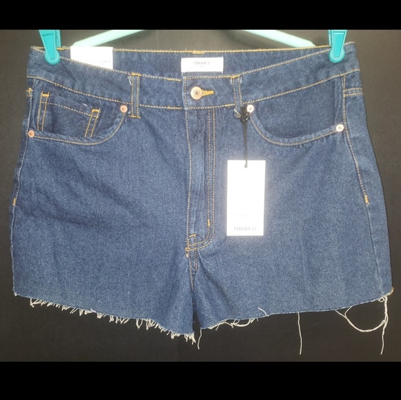 Denim Frayed Shorts - Picture 1 of 3